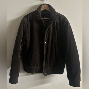 Todd Snyder Corduroy Varsity Jacket- Chocolate, Small